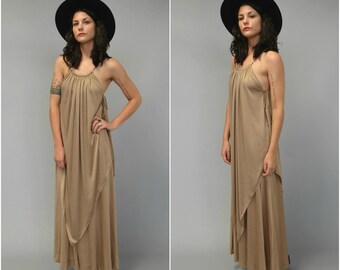1970s layered Grecian maxi dress