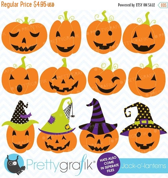 80% OFF SALE pumpkin jack o lantern clipart, commercial use, vector graphics, digital clip art, digital images - CL553 Il_570xn