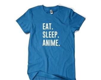 Anime Shirt-Eat Sleep Anime T Shirt Gift Men Women