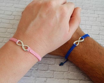 Infinity Couples bracelets - Best Friends Infinity Bracelets - Economy Set of 2 bracelets