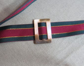 Mother of Pearl or Nacre belt buckle; sash or scarf small clasp; 1930's reversible