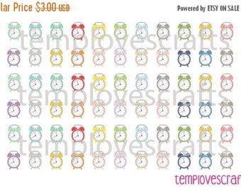 Weekend Sale 78 Alarm Clock Stickers for your planner or scrapbooking