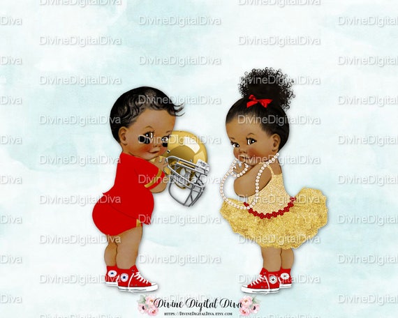 Touchdowns Tutus Baby Football & Ballerina Red Gold Dark