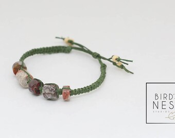 Macrame Bracelet with Laguna Agate