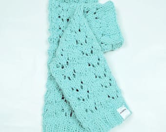 Leg warmers kids, aquamarine color leg warmers knitted for 4 to 6 year old girl, leg warmers ballet, dance, excercise warm ups.