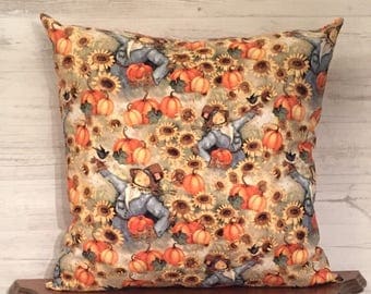 Scarecrow Pillow - Pumpkin Pillow - Fall Decor - Autumn Pillow - Scarecrow Decor - Autumn Decor - Fall Pillow - Thanksgiving Throw Pillow