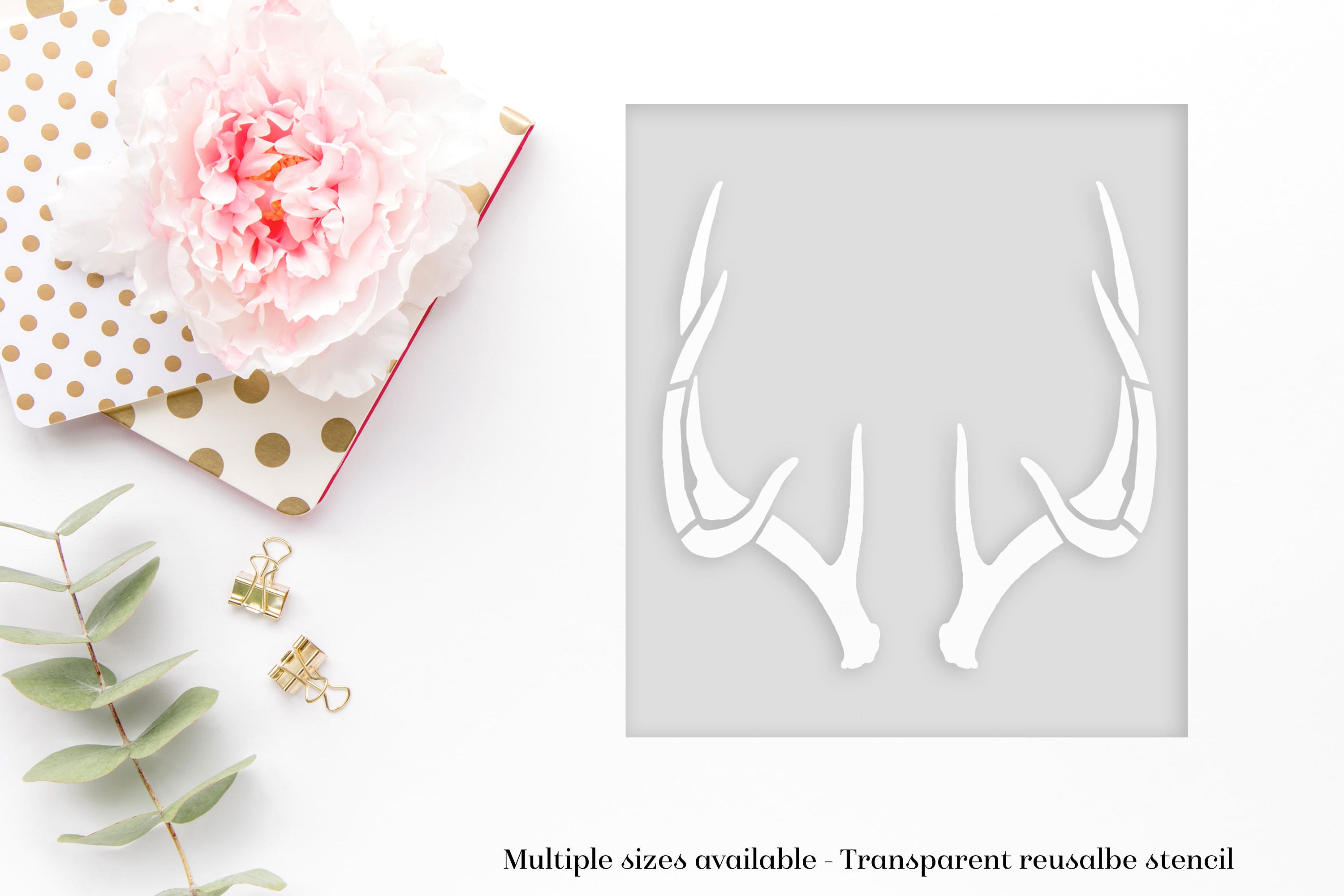 Antler Stencil Deer Antler Stencil Antler Decor Deer