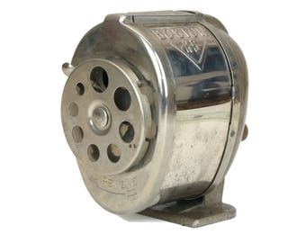 All Metal Hand Crank BOSTON KS Pencil Sharpener - 8 Adjustable Holes - Wall or Desk Mount