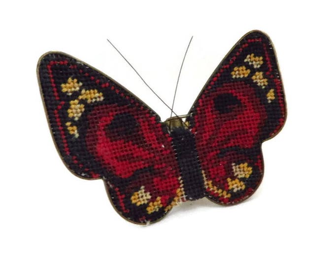 Vintage Butterfly Hair Clip, Austrian Needlepoint Clip, Hair Accessory, FREE SHIPPING