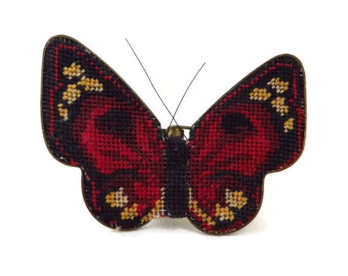Vintage Butterfly Hair Clip, Austrian Needlepoint Clip, Hair Accessory, FREE SHIPPING