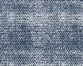 SHIPS SAME DAY Modern Indigo Navy Fabric, Zoey Vintage Indigo Fabric, Upholstery Fabric, Navy Blue Home Decor Material, by the Yard