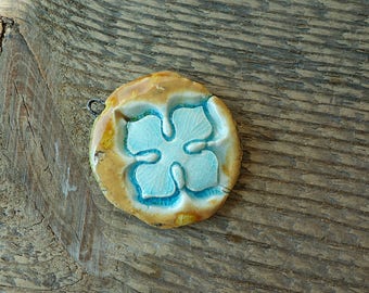 Ceramic pendant .Ceramic handmade