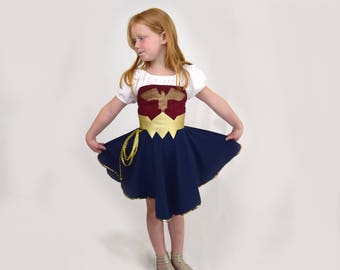 Kids Halloween Costume WONDER WOMAN CUSTOM made Child Size Halloween