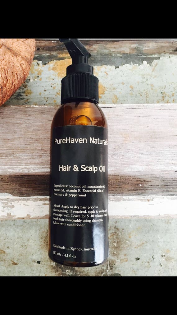 Hair Oil. Hair & Scalp Treatment Oil. Rosemary and Peppermint