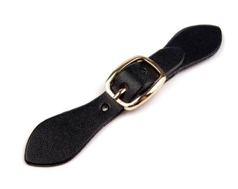 1 bag black leather and gold buckle