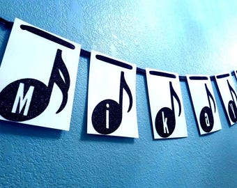  Music notes banner Etsy