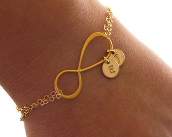 Grandmothers Bracelet, Grandma Bracelet, Infinity Bracelet, 1 2 3 4 Initials Bracelet, New Grandma Gift, Personalized, 14k gold filled