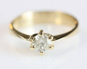 Solitaire diamond ring -0.30 ct Diamond Engagement Ring-Solitaire ring-Gold Ring -Women Jewelry-Promise ring-For her-Wedding & Engagement