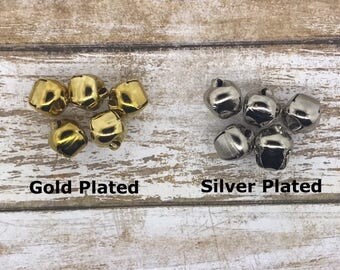 25Pcs - Jingle Bells - 13MM Gold or Silver Plated