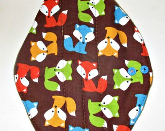 RTS Foxes Fox Foxy Heavy Flow 10" pad Windpro backing Reusable Cloth Menstrual pad Cloth Mama Pad