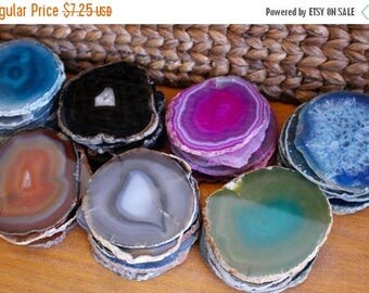 10% off July 4th Agate Coasters - Agate Slices Coaster - Size #3 - C Grade - Create Your Own Set (AGBS)