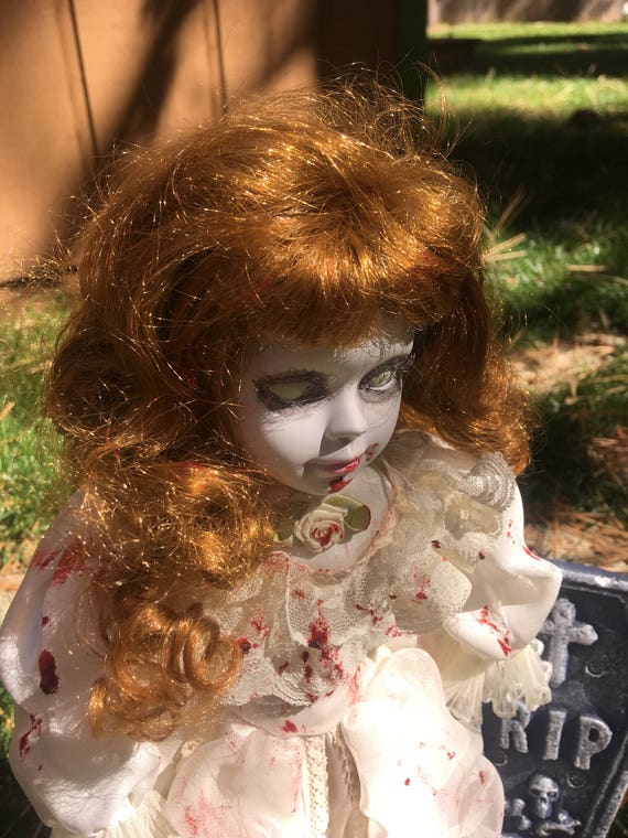 Porcelain zombie doll // horror // halloween // spooky doll