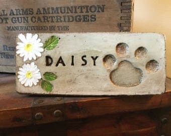 10 1/2 x 4 1/2 personalized pet memorial/pet marker/pet garden stone/pet memorial stone