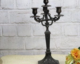Antique Jugendstil Gorgeous Brass Ornate Candle Holder Candelabra 5 arm