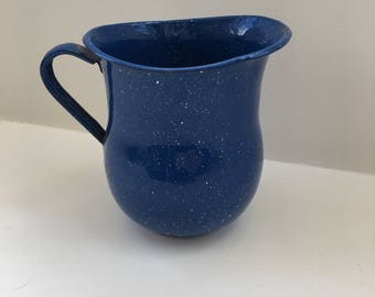 Vintage Cinsa Blue Enamel pitcher- small
