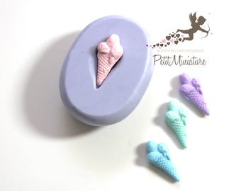 ICE CREAM MOULD 2.0 cm flexible silicone 3d Gelato miniature dollhouse charm kawaii polymer clay jewelry soap resin plaster ST323