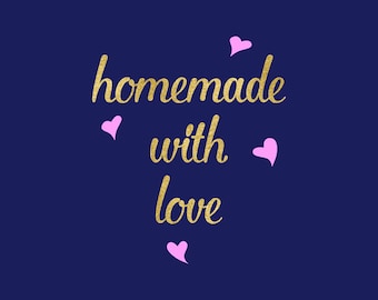 Homemade With Love SVG, Happiness Is Homemade, Made With Love Svg Clipart, Silhouette, Cricut Explore, Make A Cut, Coupon Code: BUY5FOR7