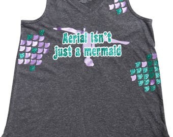 Aerial isn't just a Mermaid Gymnastics Tank Top by Snowflake Designs