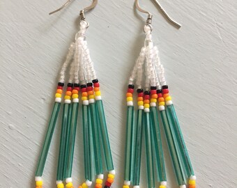 earrings beaded native american bead