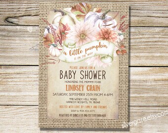 little pumpkin baby shower invitation, Fall Baby Shower Invitation, Printable Invite Gender Neutral _172