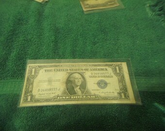 1935 G Washington 1 Dollar Silver Certificate Bill