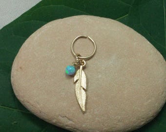Feather Cartilage Earring, helix earring, Helix, Cartilage Jewelry, Helix jewellry, Cartilage Earring, helix hoop, Silver Earring