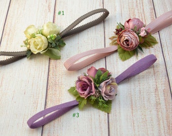 Baby headband Flower Girl headband Infant headband Elastic headband Gift for girl Baby shower gift Flower headband Girl Photo prop headband