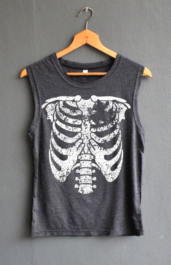 Skeleton Shirt Halloween Shirt Bones Shirt Tank top Shirt