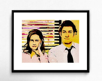 The Office (Jim and Pam) - Dwight - TV Show - Poster - Art - Dunder Mifflin - That's What She Said - Michael Scott - Scranton - Schrute