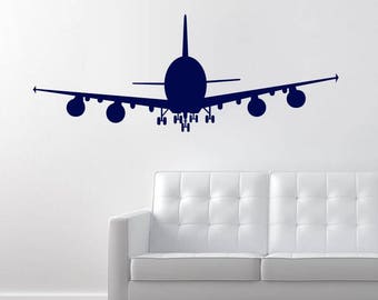 Airplane Wall Decal, Boy's Room Decor, Airplane Nursery Decor , Airplane Decor, Nursery Decor , Vinyl Wall Decal