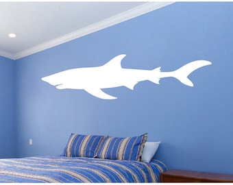 Shark Wall Art shark wall decals | etsy Shark Wall Art shark wall decals | etsy