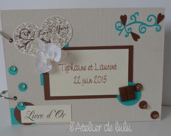 Guest book keepsake "John and Lawrence"