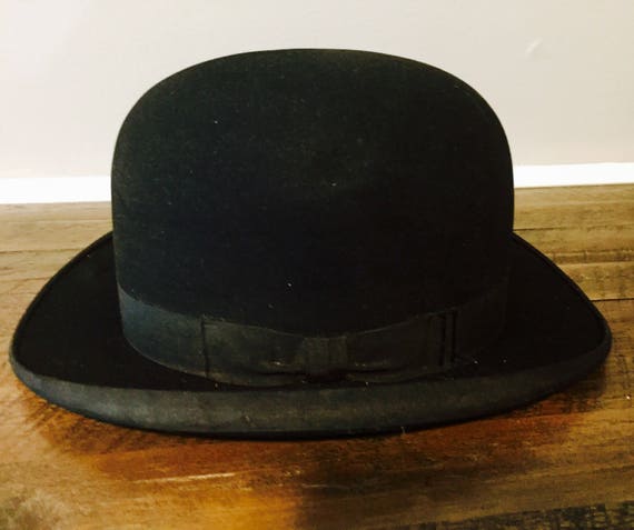 Fabulous Antique Gentleman Bowler Hat Derby Hat