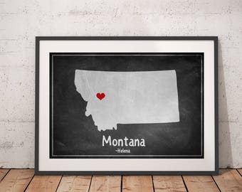 Montana wall art | Etsy