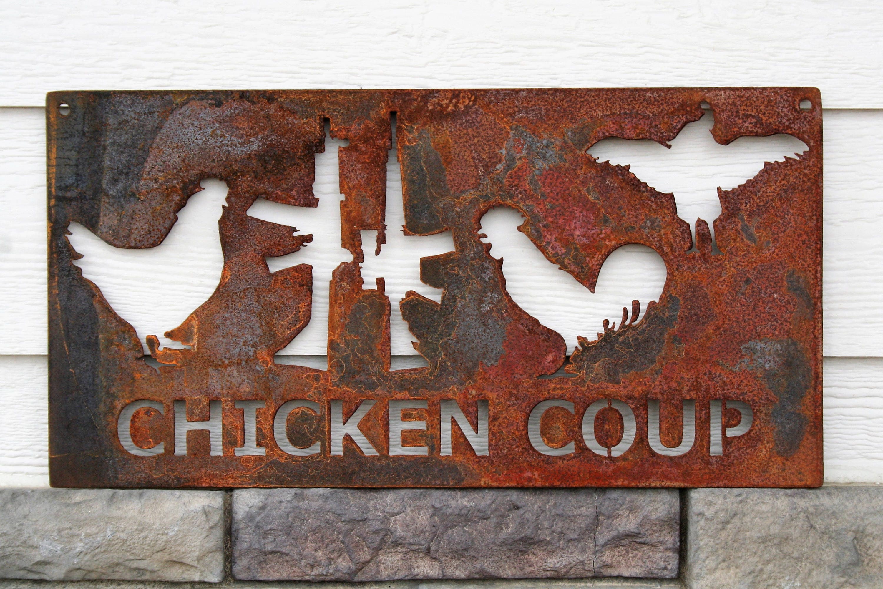 Rustic Chicken Coup Coop Metal Sign chicken coop
