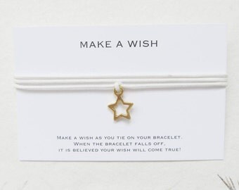 Wish bracelet, make a wish bracelet, star bracelet, W67