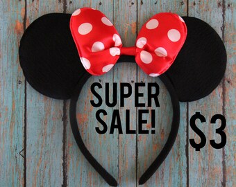 Minnie Mouse Ears, Minnie Mouse Headband, Minnie Mouse Party, Minnie Mouse, Disney Ears, Disneyland Ears, Disney Accessories, Disney