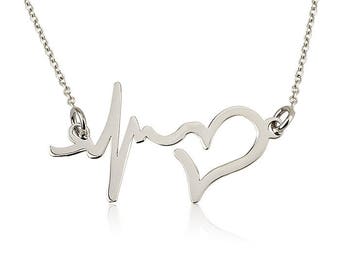in a heartbeat necklace