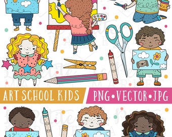 Hand Drawn School Doodles Back to School Clipart School