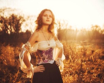 Steampunk frolar handmade underbust corset